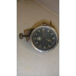 Vintage Smiths car dashboard clock with mounts