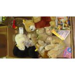 Box of teddy bears Modern Steiff included