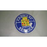 Vintage style enamel sign Cadillac