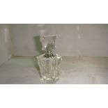 Cut and clear glass Art Deco style scent bottle