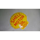 Vintage style enamel sign Shell