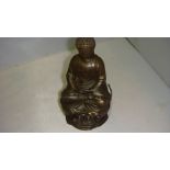 Bronzed metal Buddha