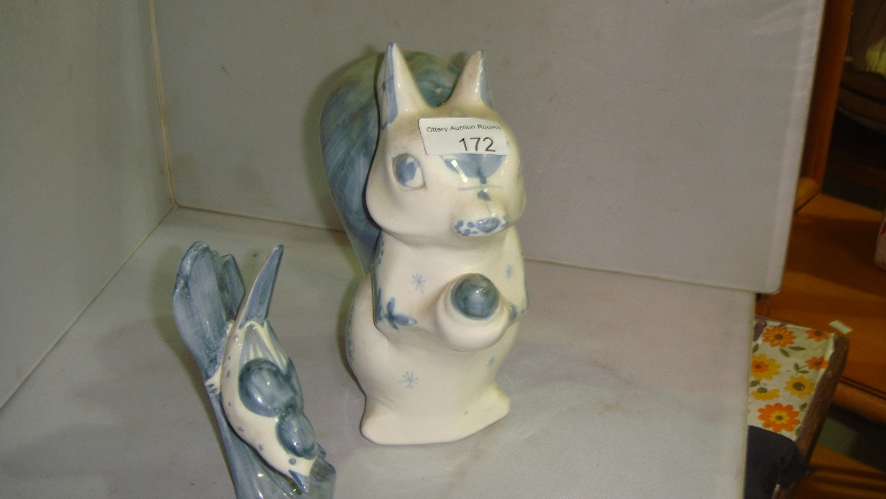 David Sharp at Rye Pottery squirrel and bird ornaments