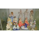 Shelf of decorative figurines, whimsies etc.