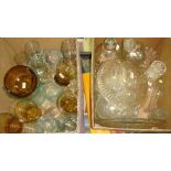 2 x boxes of vintage glassware,