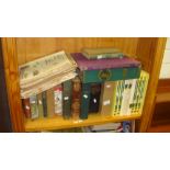 Shelves of vintage books and maps : Stirring Book for Girls, Encyclopedia,