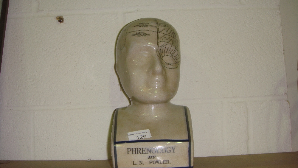 Pottery phrenology head