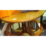 Victorian circular tilt top pine table