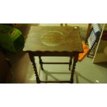 Vintage oak barley twist occasional table