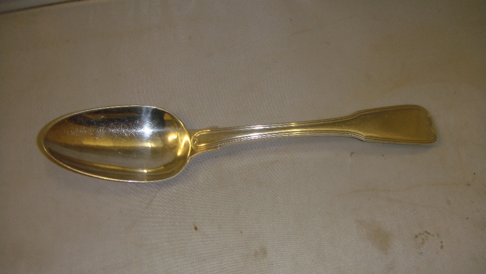 Solid silver serving spoon London 1829 Eley Fearn Chawner 43 g