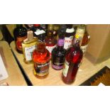 10 assorted bottles of alcohol