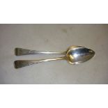 Pair of silver serving spoon London 1814 Elizabeth and Mary Sumner 141 g
