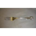 Solid silver Kings pattern fork London 1829 Eley,