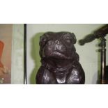 Bronzed metal Bulldog ornament