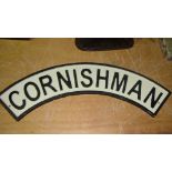 Cast iron sign Cornishman