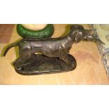 Bronzed metal dog ornament