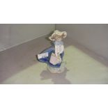 Lladro figure Girl with Basket of Flowers