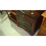 Reproduction mahogany bedside chest and coffee table