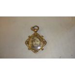 Gold plated photograph pendant