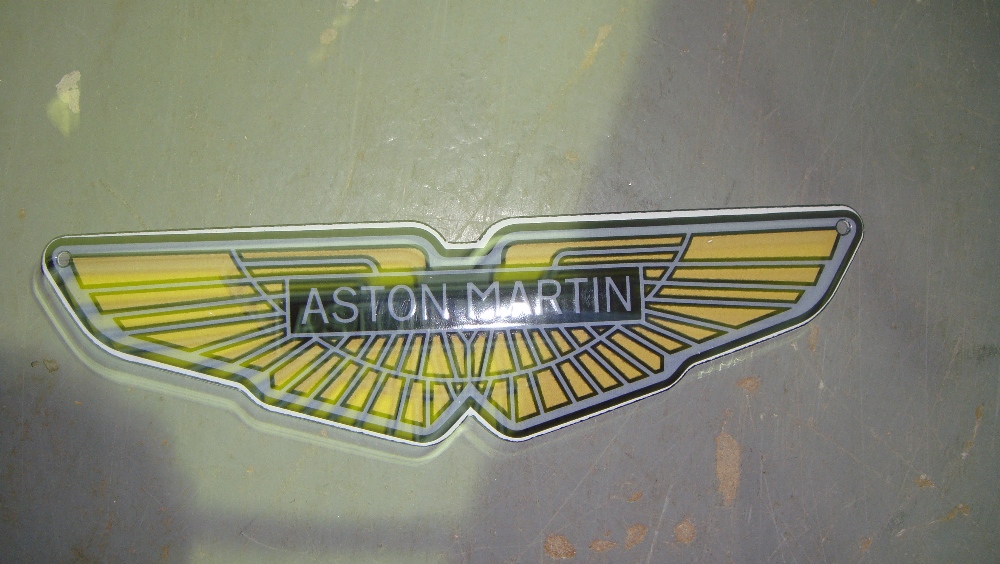 Vintage style enamel sign : Aston Martin (Automobilia interest)