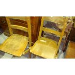 3 x vintage folding hall chairs