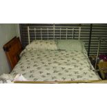 Victorian brass & iron bed with mattress