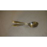 Pair of silver teaspoons Sheffield 1939 Cooper & Sons 24 g