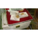 Jewellery box and gold plated jewellery