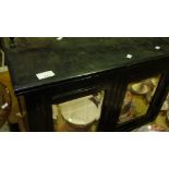 Edwardian painted mirrored hanging cupboard