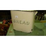 Vintage enamel bread bin