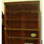 Victorian mahogany library recessed floor standing bookshelves