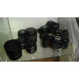 Cameras : Nikon F 70 & F 801,