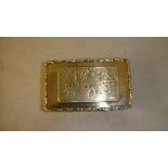 Silver patch box with decorated panel Birm.