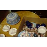 Wedgwood jasperware cheese dish and cover & tea ware