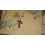 Vintage Chinese silkwork Bird on Bough