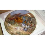 2 x boxes of collectors wall plates : Franklin & Bradbury Mint assorted themes mainly rural subject