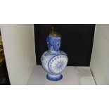 Late 19th century German blue and white porcelain ewer