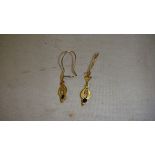 9 ct gold & garnet earrings