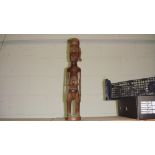 Early 20th century carved wood Rapa Nui ancestor figure (southern hemisphere tribal interest)