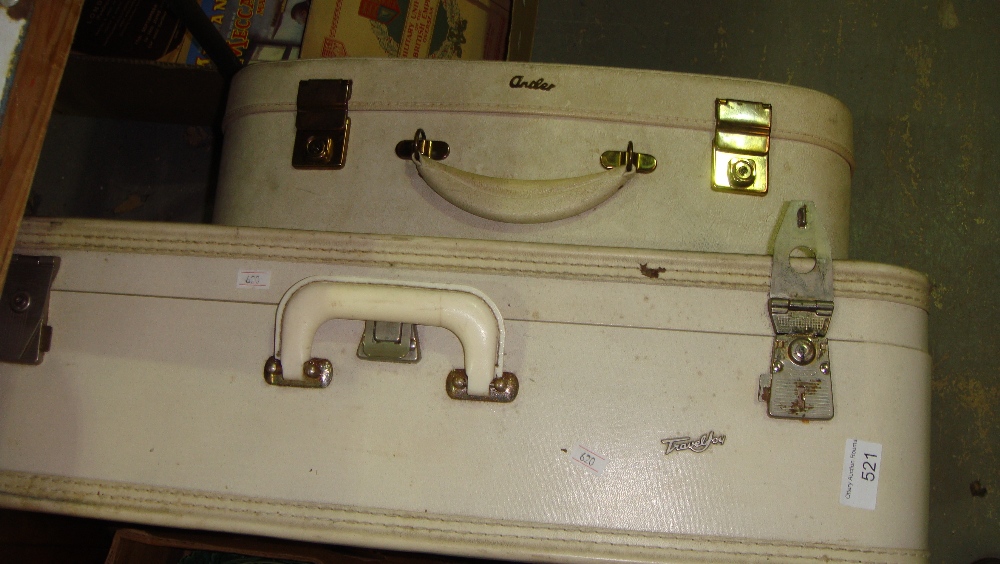 2 x vintage suitcases