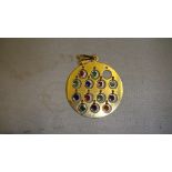 Interesting modern Middle Eastern 18 ct yellow gold pendant 8 g