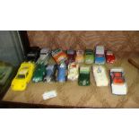 16 x die cast toy cars : Dinky Sunbeam, Bristol,