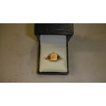 9 ct rose gold signet ring 6 g size 59