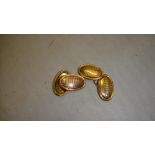 Pair of unmarked but tested 9 ct gold cufflinks > 1 g