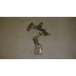 Silver St Christopher on chain 6 g