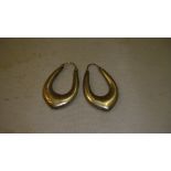 Modern silver hoop earrings 4 g