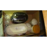 Box of kitchen and glass ware