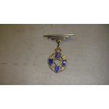 Silver and enamel sweetheart brooch REME Regiment