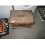 Vintage wooden work / tool box