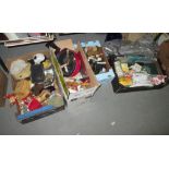 5 x boxes of china glass ornaments, plated ware etc.